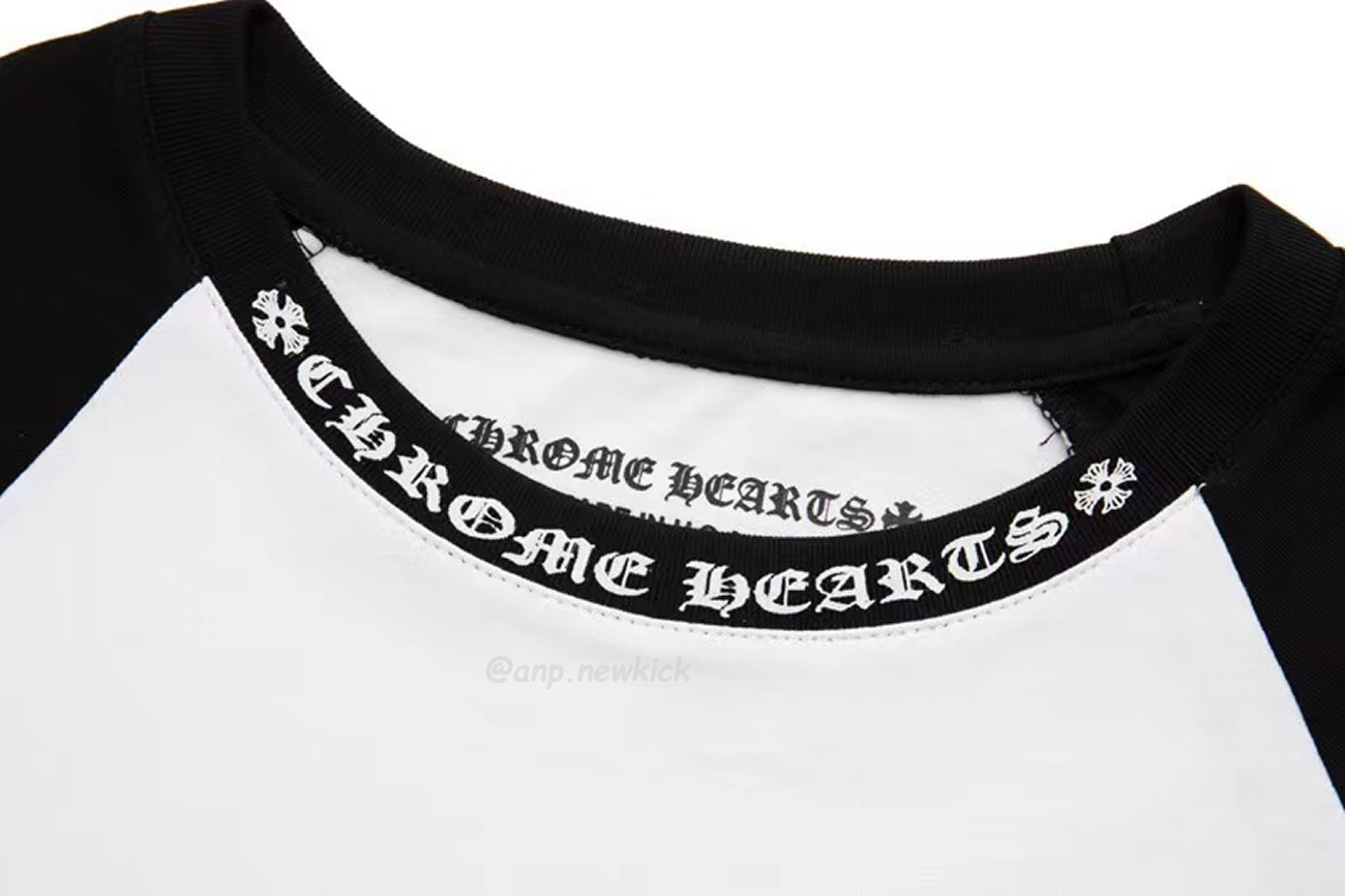 Chrome Hearts Horseshoe Baseball White Black T Shirt (6) - newkick.app